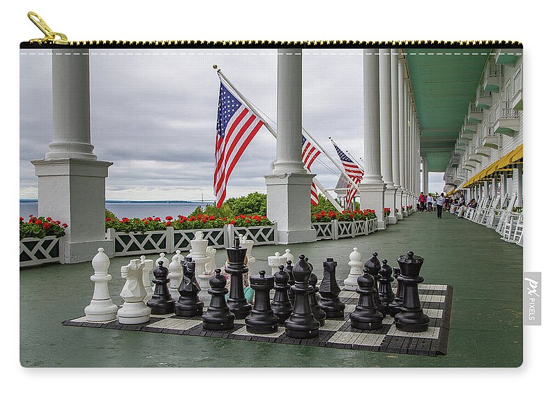 Game Zip Pouch featuring the photograph Chess Anyone by Kevin Craft
