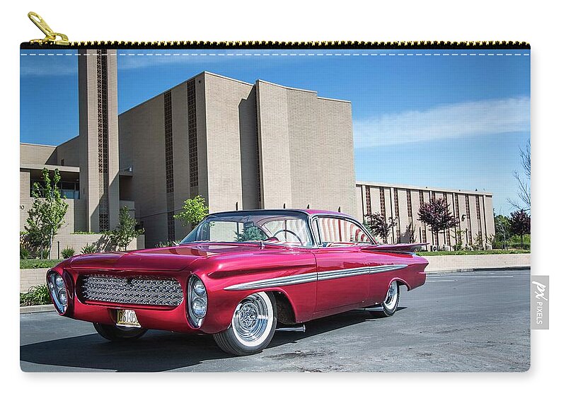 Chevrolet Impala Zip Pouch featuring the photograph Chevrolet Impala by Jackie Russo