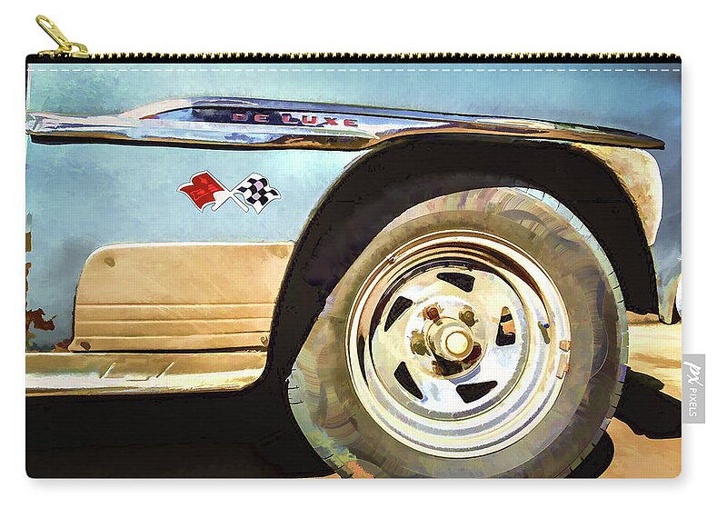 Chevy Zip Pouch featuring the photograph Chevy Deluxe by Lou Novick
