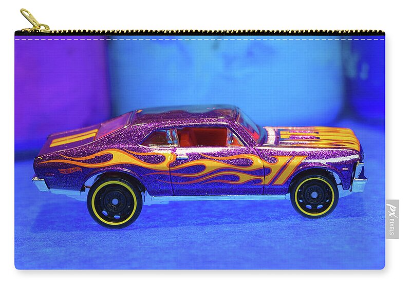 Poster Zip Pouch featuring the painting Chevy Nova by Stephen Humphries