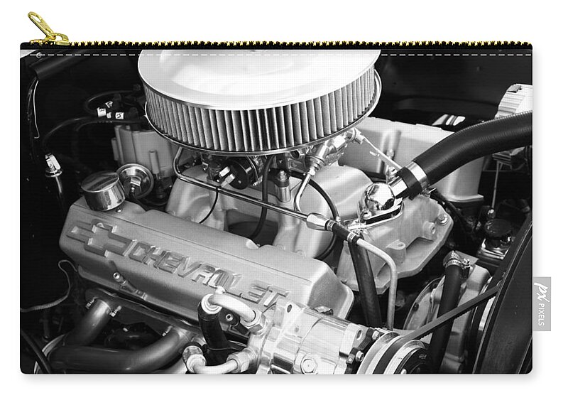 Air Zip Pouch featuring the photograph Chevy Power by Ricky Barnard