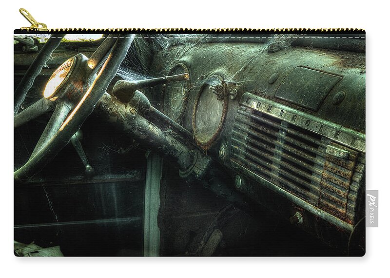 Chevy 3100 Truck Zip Pouch featuring the photograph Chevy Truck 3100 by Mike Eingle