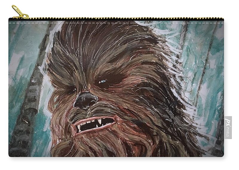 Chewbacca Carry-all Pouch featuring the painting Chewbacca by Joel Tesch
