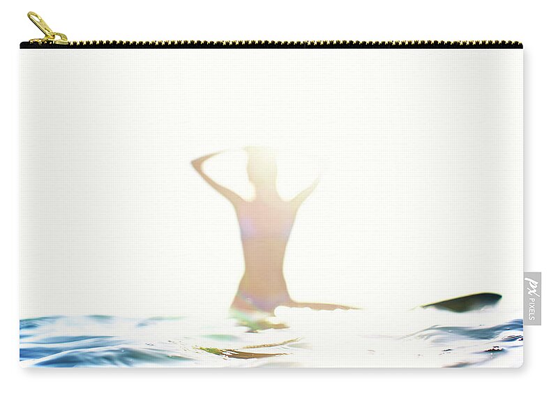 Surfing Carry-all Pouch featuring the photograph Chica Agua by Nik West