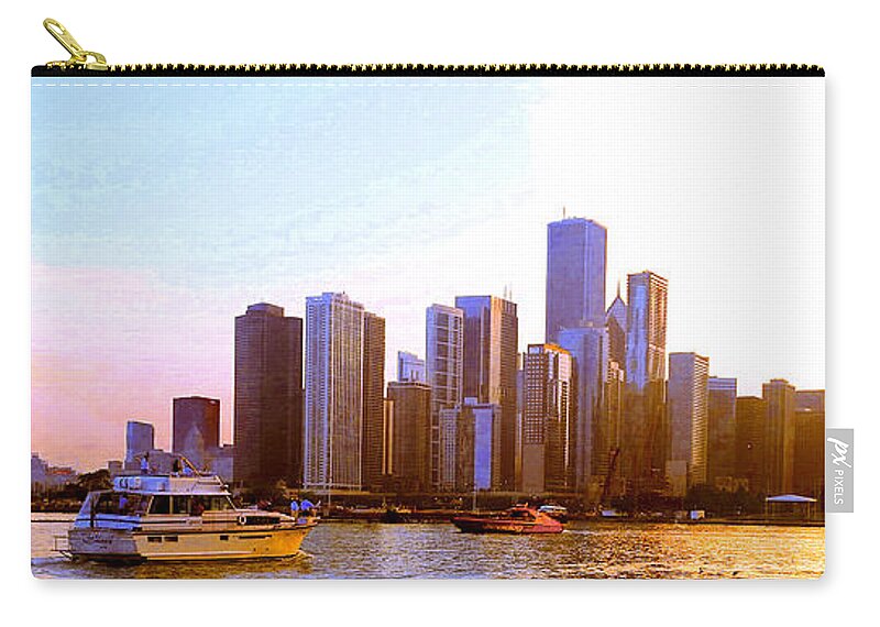 Chicago Zip Pouch featuring the photograph Chicago Waterfront 1 by CHAZ Daugherty