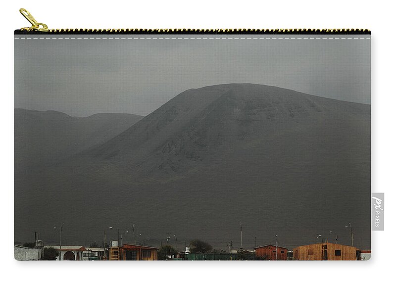 Iquique Zip Pouch featuring the photograph Chilean Village in Atacama Desert by William Kimble