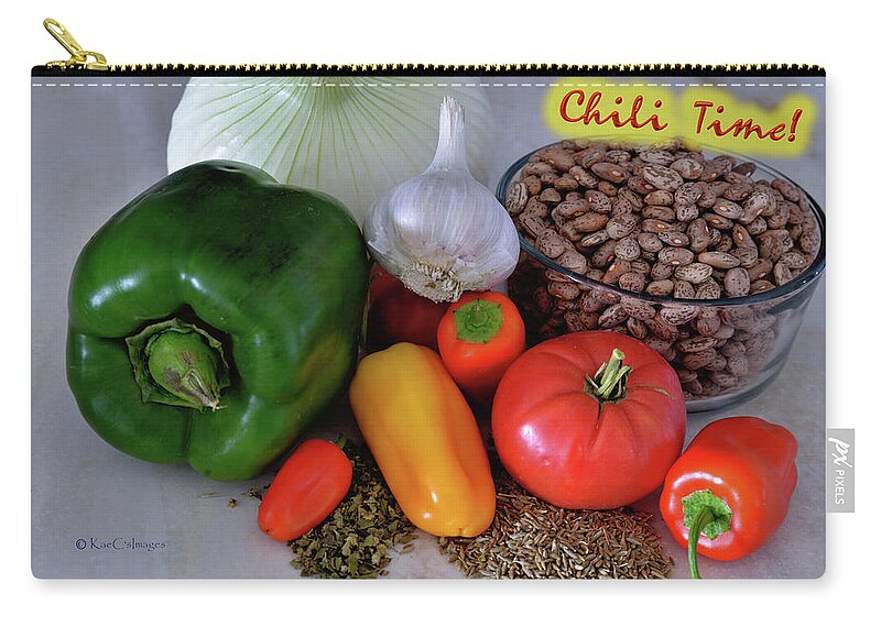 Poster Zip Pouch featuring the photograph Chili Before the Pot Poster by Kae Cheatham