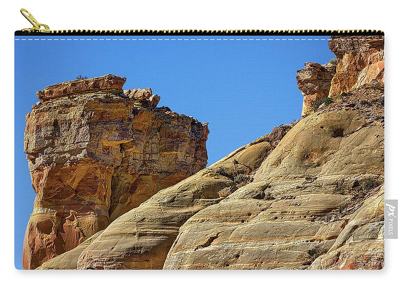 New Mexico Zip Pouch featuring the photograph Chimney Rock - New Mexico by Stuart Litoff