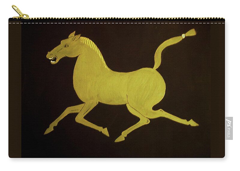 Horse Zip Pouch featuring the painting Chinese Horse by Stephanie Moore