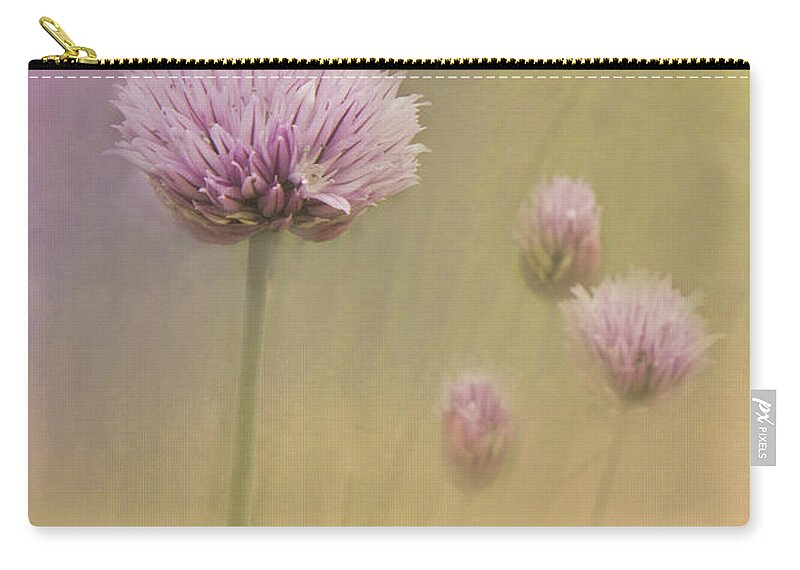 Chives Zip Pouch featuring the photograph Chives by Pam Holdsworth