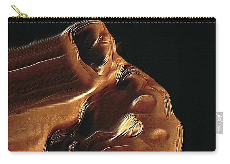 Abstract Zip Pouch featuring the digital art Chocolate Man by Joaquin Abella