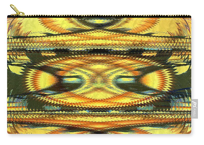 Photographic Abstraction Zip Pouch featuring the digital art Chopstick Photo Abstraction by Kae Cheatham