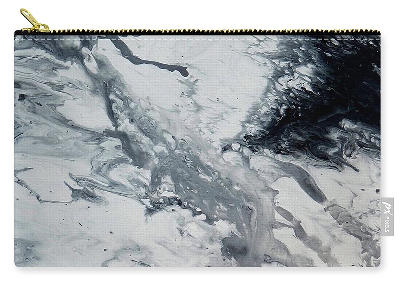 Abstract Zip Pouch featuring the painting Chormatica by Corinne Elizabeth Cowherd