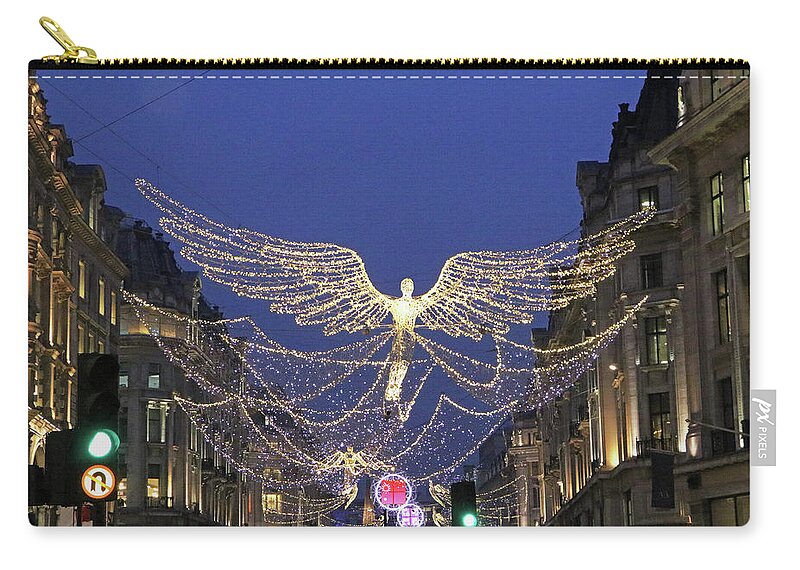 Christmas Zip Pouch featuring the photograph Christmas Angels by Tony Murtagh