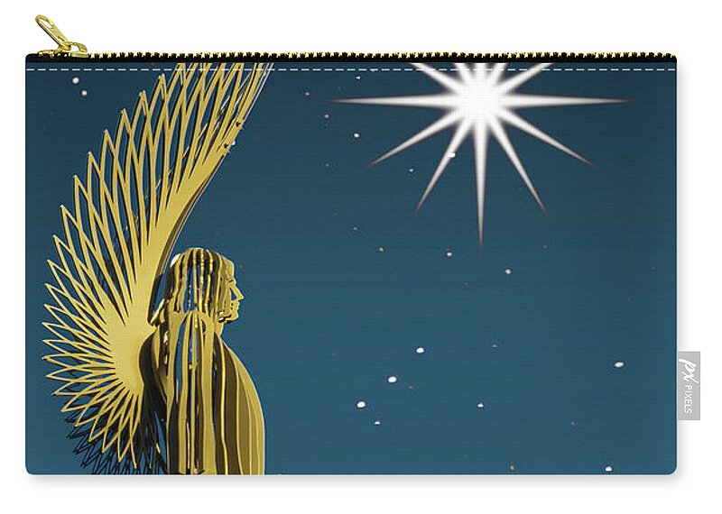 Christmas Card Zip Pouch featuring the photograph Christmas Greetings by Steve Purnell