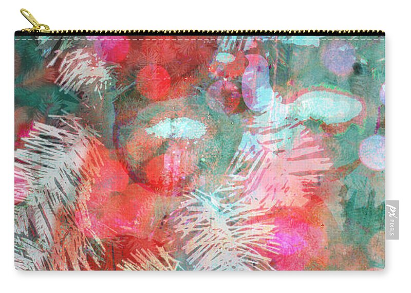 Christmas Zip Pouch featuring the photograph Christmas Impressions In Red by Suzanne Powers