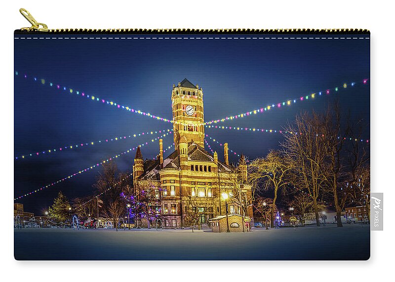 Christmas Zip Pouch featuring the photograph Christmas On The Square 2 by Michael Arend