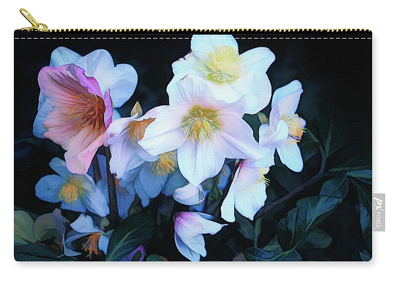 Photo Zip Pouch featuring the photograph Christmas Rose by Jutta Maria Pusl
