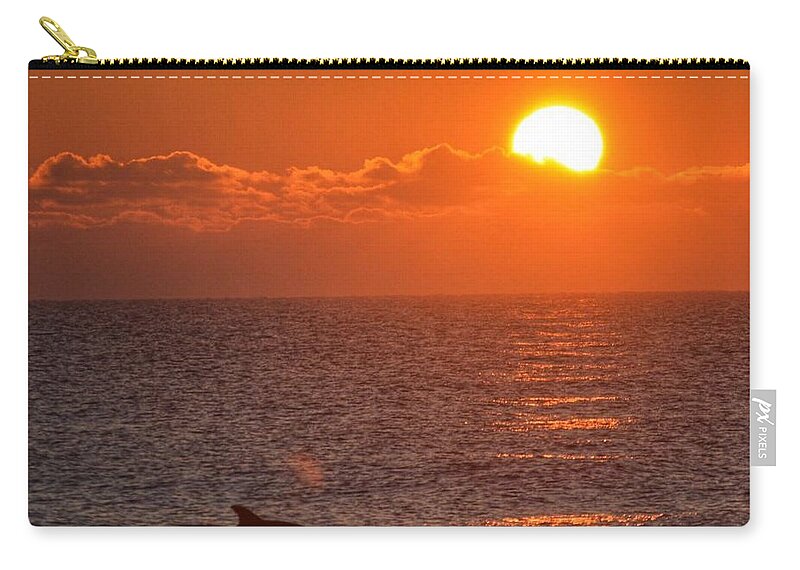Sunrise Zip Pouch featuring the photograph Christmas Sunrise on the Atlantic Ocean by Sumoflam Photography
