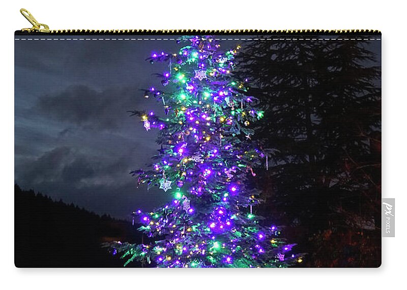 Christmas Zip Pouch featuring the photograph Christmas Tree - 365 - 295 by Inge Riis McDonald