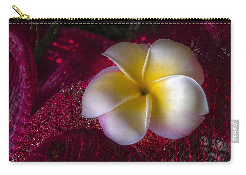 Christmas Zip Pouch featuring the photograph Christmas Tree Plumeria by Jade Moon