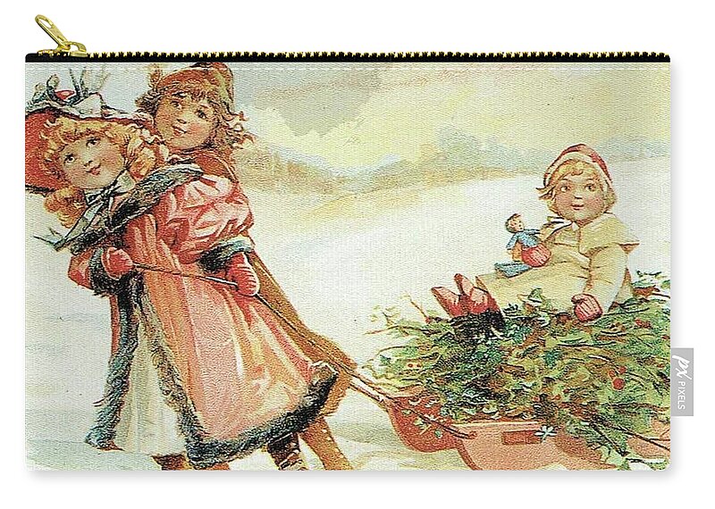 Frances Brundage Zip Pouch featuring the painting Christmas Tree by Reynold Jay