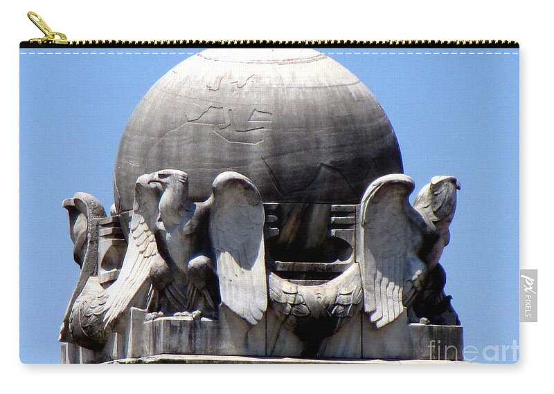 Union Station Zip Pouch featuring the photograph Christopher Columbus Memorial Fountain 3 by Randall Weidner