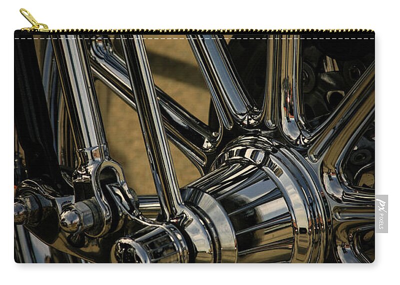Chrome Perfection Zip Pouch featuring the photograph Chrome Perfection 5983 H_2 by Steven Ward