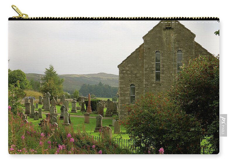 Churchyard Carry-all Pouch featuring the photograph Church in Isle of Skye by Azthet Photography