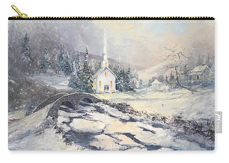 Peace Carry-all Pouch featuring the painting Peace in the Valley by ML McCormick