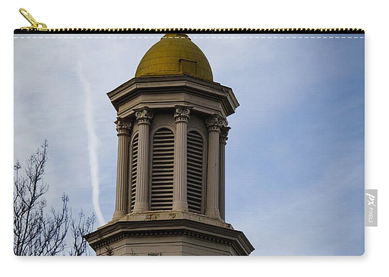 Church Zip Pouch featuring the photograph Church Steeple Nashville by Marina McLain