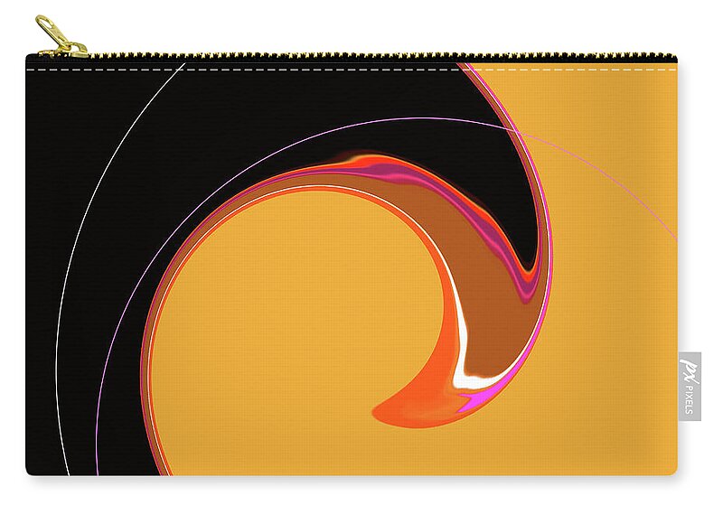 Abstract Zip Pouch featuring the digital art Summer Chic 1960 by Gina Harrison