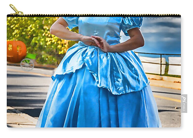 Laughs Zip Pouch featuring the digital art Cinderella and Her Carriage by John Haldane