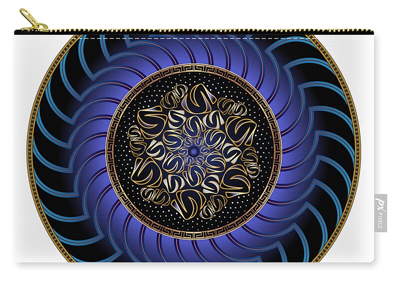Mandala Zip Pouch featuring the digital art Circularium No. 2723 by Alan Bennington