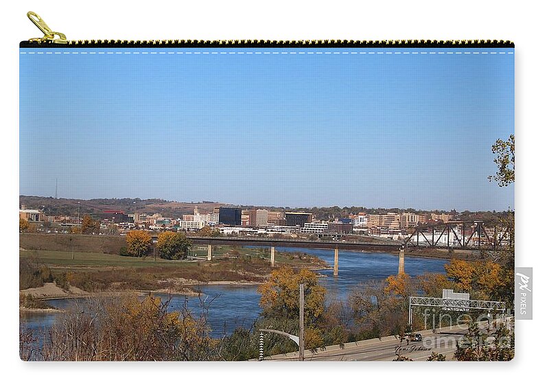 River Zip Pouch featuring the photograph City by the River by Yumi Johnson