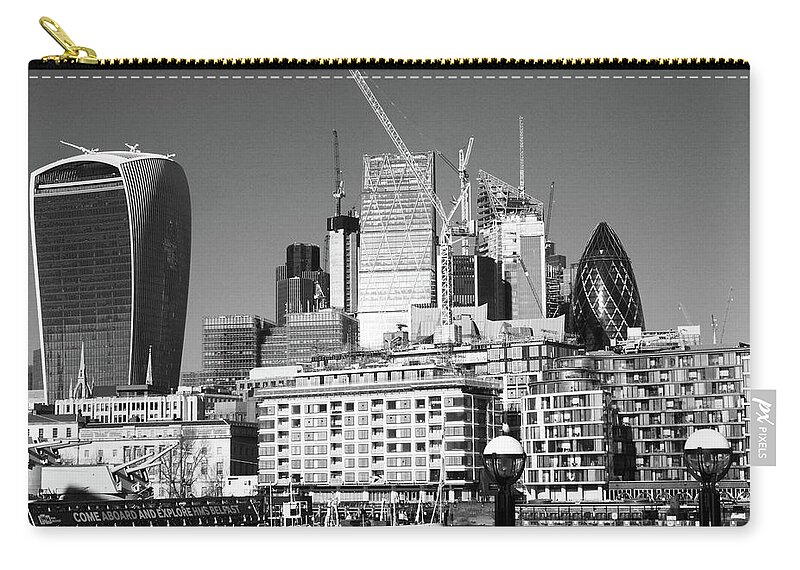 London Zip Pouch featuring the photograph City Of London Skyline by Aidan Moran