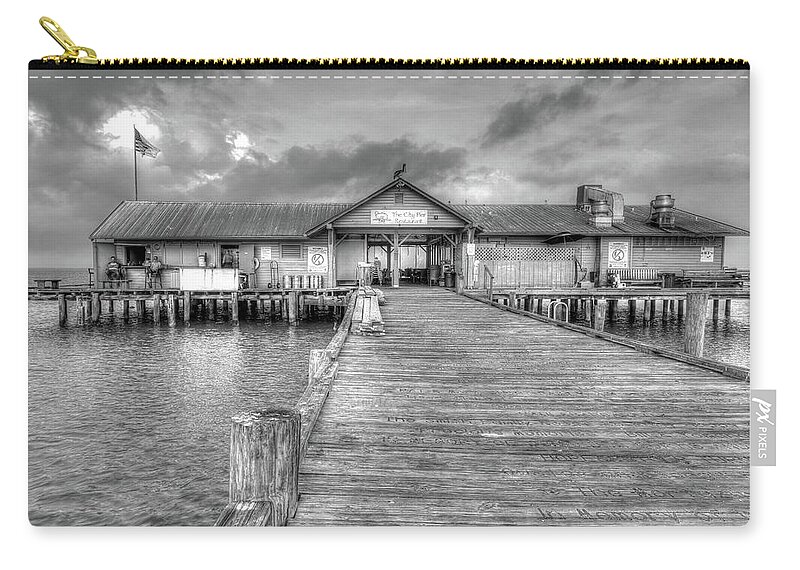 Florida Zip Pouch featuring the photograph City Pier Anna Maria Island by Paul Schultz