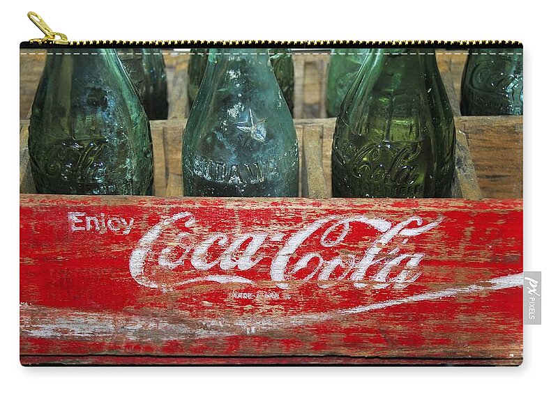 Fine Art Photography Zip Pouch featuring the photograph Classic Coke by David Lee Thompson