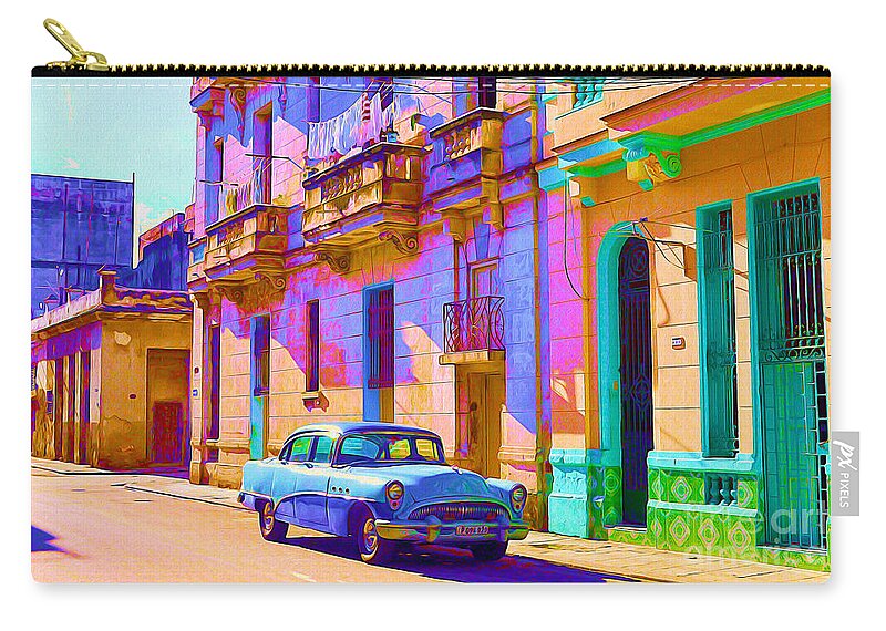Havana Zip Pouch featuring the painting Classic Havana by Chris Andruskiewicz