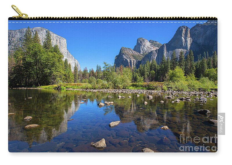 Yosemite Zip Pouch featuring the photograph Classic Valley View by Mimi Ditchie