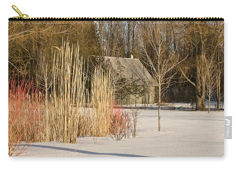 Classic Vermont Winter Zip Pouch featuring the photograph Classic Vermont Winter by Paul Mangold