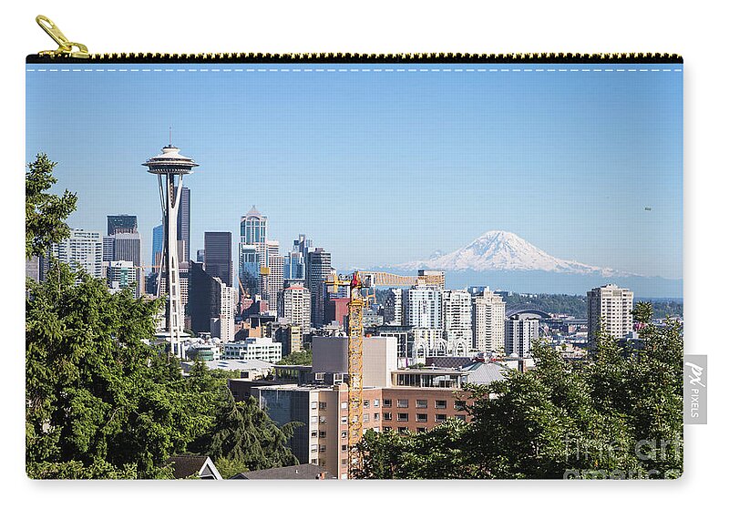 America Zip Pouch featuring the photograph Classic view of Seattle, USA by Didier Marti