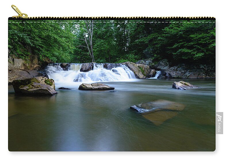 Chestnut Zip Pouch featuring the photograph Clear Creek by Michael Scott
