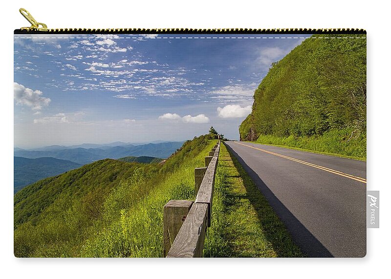 Road Zip Pouch featuring the photograph Clear Road Clear Skies by Kevin Craft