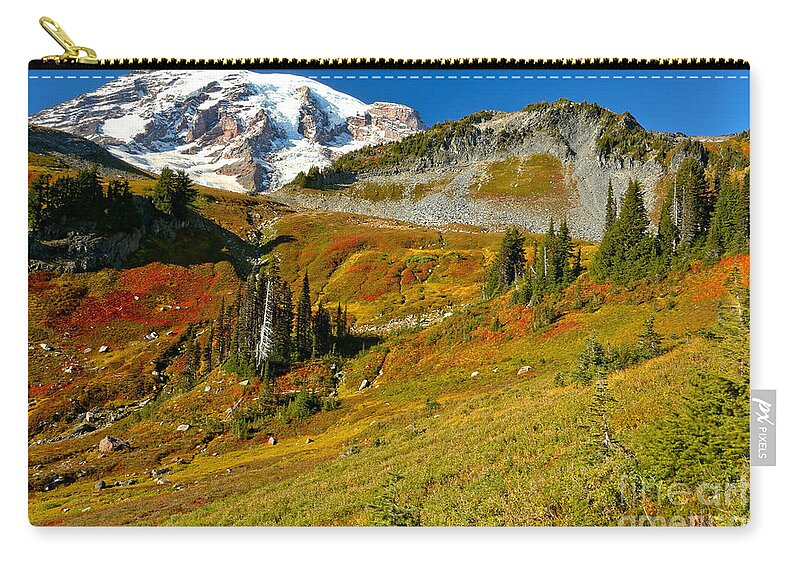 Paradise Meadows Zip Pouch featuring the photograph Clear SKies Over Paradise Meadows by Adam Jewell