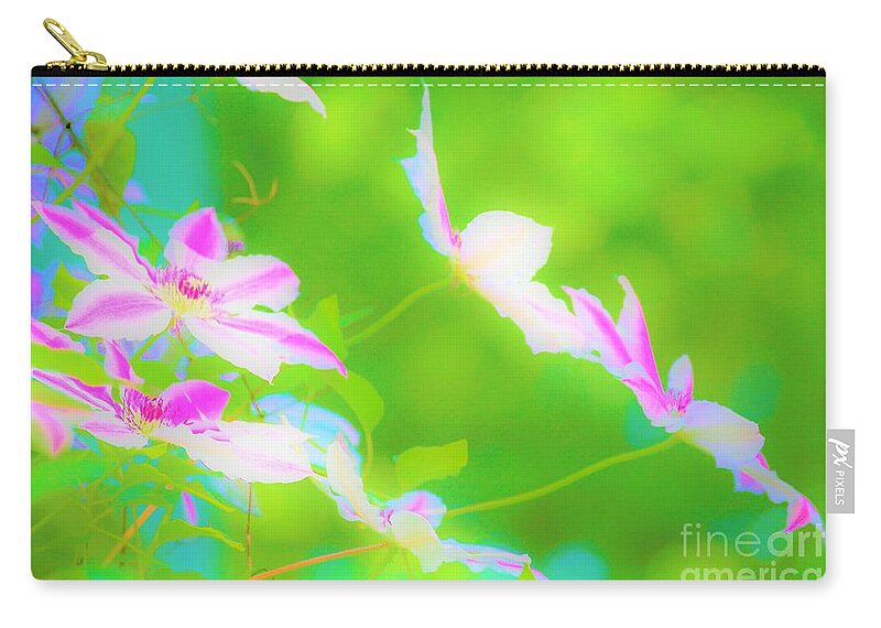Clematis Zip Pouch featuring the photograph Clematis 2 by Merle Grenz
