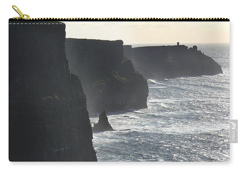Travel Zip Pouch featuring the photograph Cliffs of Moher 1 by Mike McGlothlen