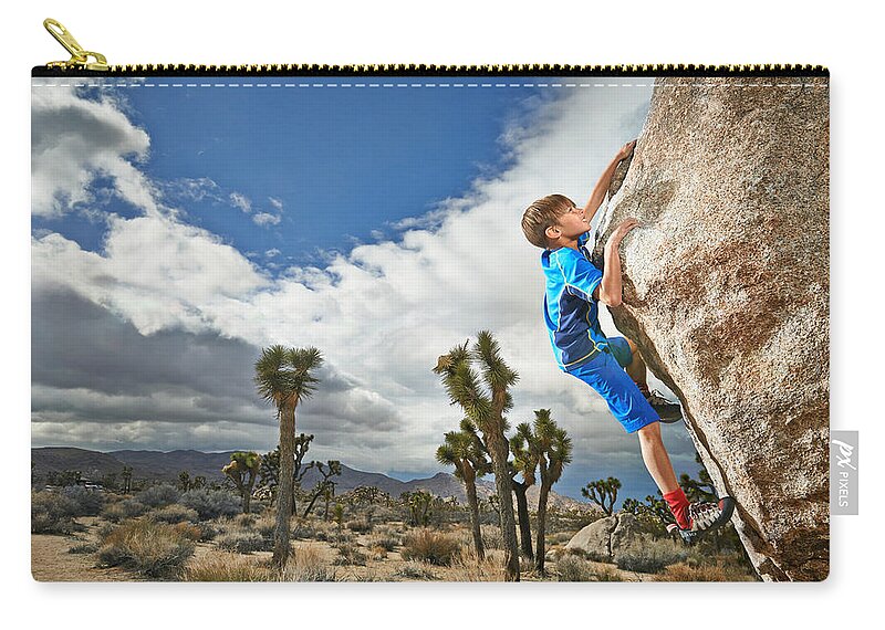 Climbing Zip Pouch featuring the photograph Climbing by Jackie Russo