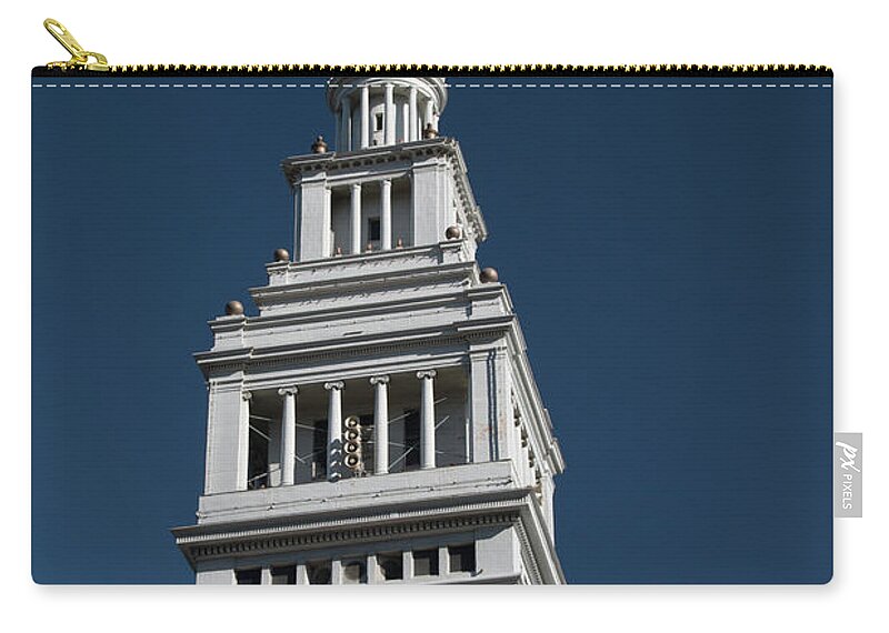 Built Carry-all Pouch featuring the photograph Clock tower of the train station in San Francisco by Amanda Mohler