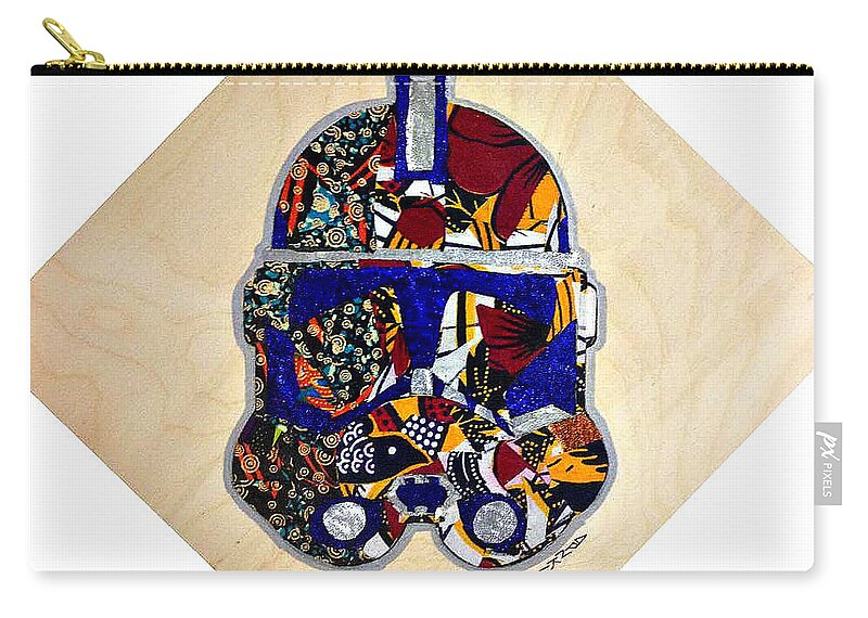 Clone Trooper Zip Pouch featuring the tapestry - textile Clone Trooper Star Wars Afrofuturist by Apanaki Temitayo M